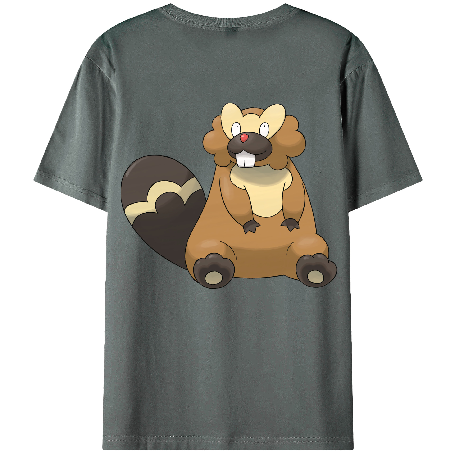 （画像用） ポケットモンスター Pokémon 綿100％ メンズ半袖Tシャツ（バックプリント） 通気性
